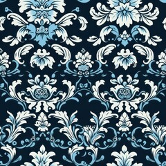 Seamless Damask Pattern for Throw Blankets: Perfectly Tileable Design
