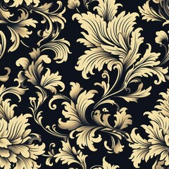 Seamless Damask Pattern for Throw Blankets: A Tilable Design