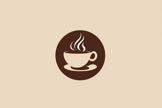 A design of elegant simplicity, the minimalist brown logo featuring a coffee cup is a masterful embodiment of the essence of coffee culture