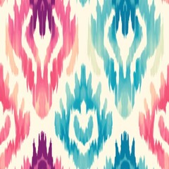 Seamless Ikat Beach Towel Pattern - Tileable