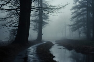 Obraz premium Mood-Laden Vistas Enshrouded