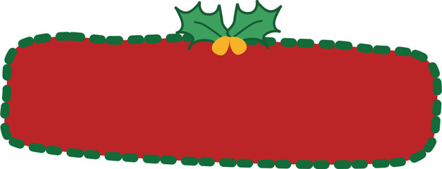 christmas frame with ribbon