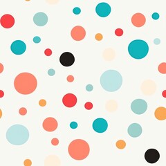 Seamless Notebook Pattern with Polka Dots