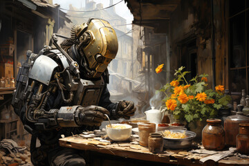 An AI Robot's Journey into the Realm of Artistic Endeavors - Generative AI