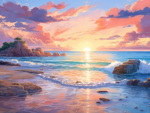 Tranquil Sunset Shore