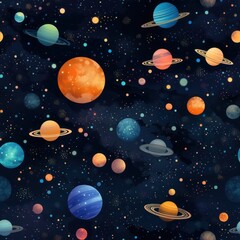 Seamless Space Texture for Planetarium Exhibits - A Tilable Pattern