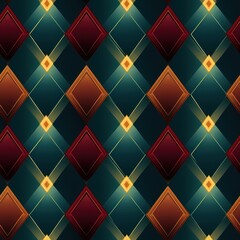 Seamless Argyle Pattern with Velvet Texture
