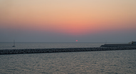 Ancona, Marche. Glimpses of summer and sunrise.