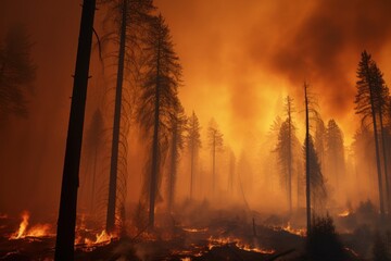 Forests Ravaged by Wildfires.