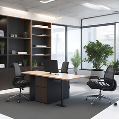 The business office interior design for corporate business