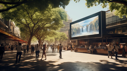 people walking on the street in the city