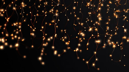 Fototapeta premium Defocus light in dark, Christmas and a New year celebration.