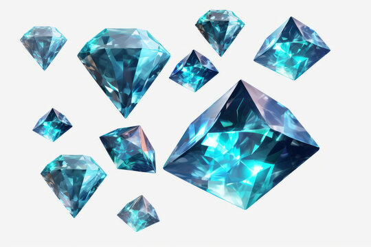 diamonds isolated on transparent background