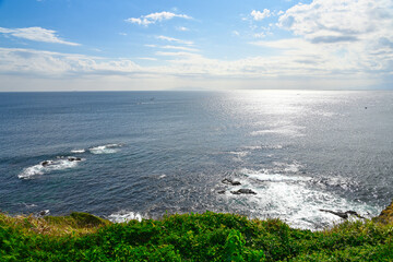 The blue sea to see from Jogashima Park, Miura, Kanagawa, Japan