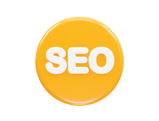 Seo icon 3d illustration rendering transparent element