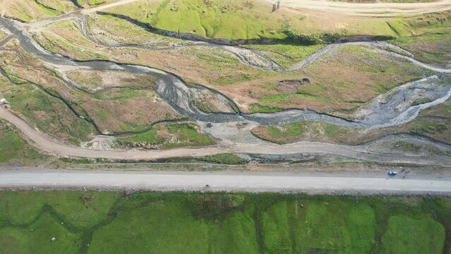 Highway in the river valley