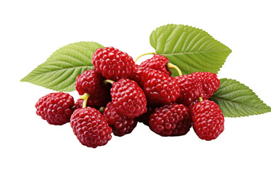 Ripe Mulberries for a Healthy Snack on a Clear Surface or PNG Transparent Background.
