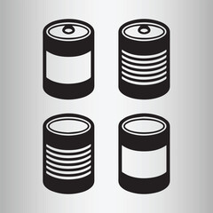 Canned food icon, Food cane, barrel icon vector illustration