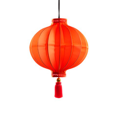 Fototapeta premium chinese red lantern isolated