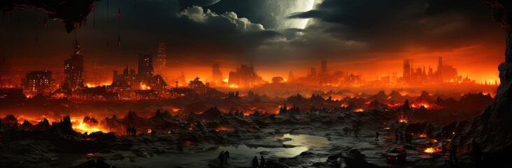 Echoes of Civilization: The Stark and Haunting Beauty of a Post-Apocalyptic Urban Landscape - Generative AI