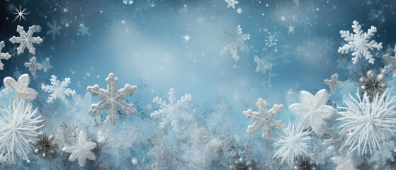 Christmas background with snowflakes. 3 d illustration.