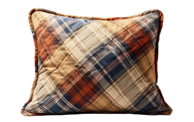 Patchwork Pillows Adding Color and Charm to Your Space on a Clear Surface or PNG Transparent Background..