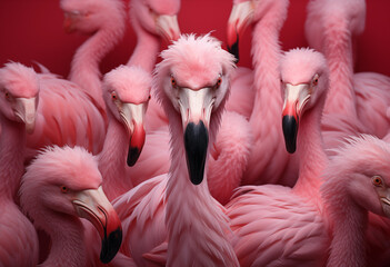 pink flamingo in the zoo ,closeup
