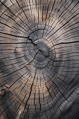 Cross section of ancient tree, growth rings