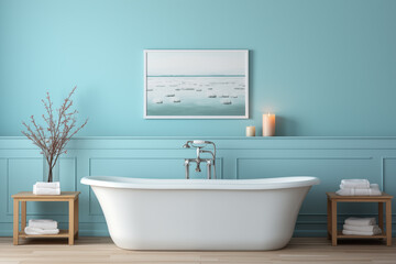 Fototapeta na wymiar modern interior with bathtub