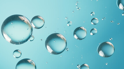 Blue spear bubble water molecule , a moisturize skin care, collagen, Beauty and skincare