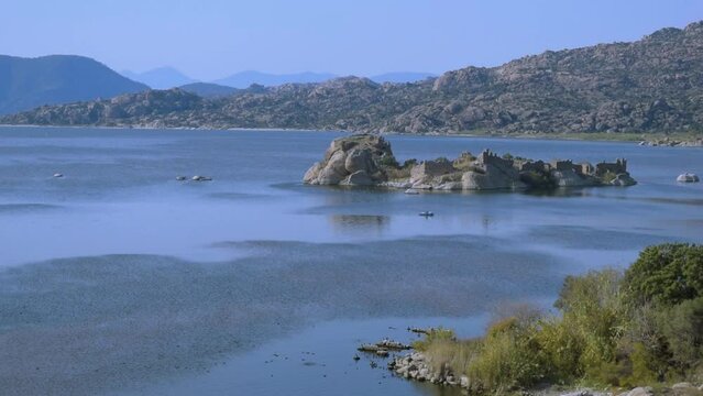 Ancient island in the Lake Bafa