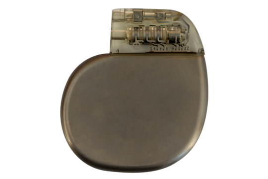 implantable cardioverter defibrillator (ICD) isolated, transparent background, png