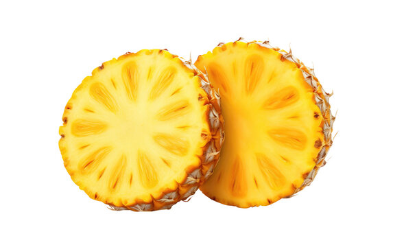Pineapple Rings Realistic Clipart on a Clear Surface or PNG Transparent Background.