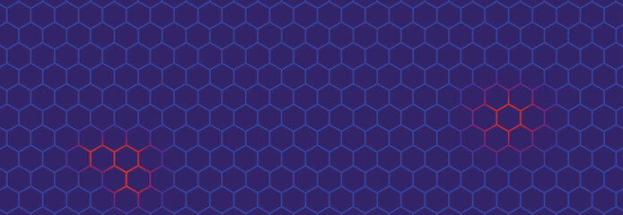 Multicolor hexagon abstract technology background
