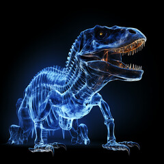Dinosaurios vistos a través de Rayos X - obrazy, fototapety, plakaty