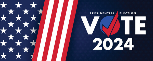 Vote , Presidential Election 2024 in United States. US Election. 