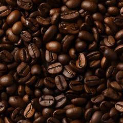 Brown coffee beans seamless texture photography pattern