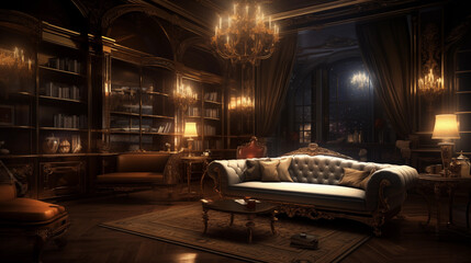 old school living room