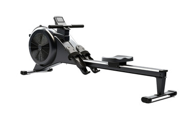 Mastering Fitness The Rowing Machine Advantage on a Clear Surface or PNG Transparent Background.