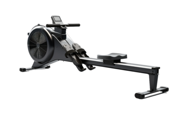 Mastering Fitness The Rowing Machine Advantage on a Clear Surface or PNG Transparent Background.