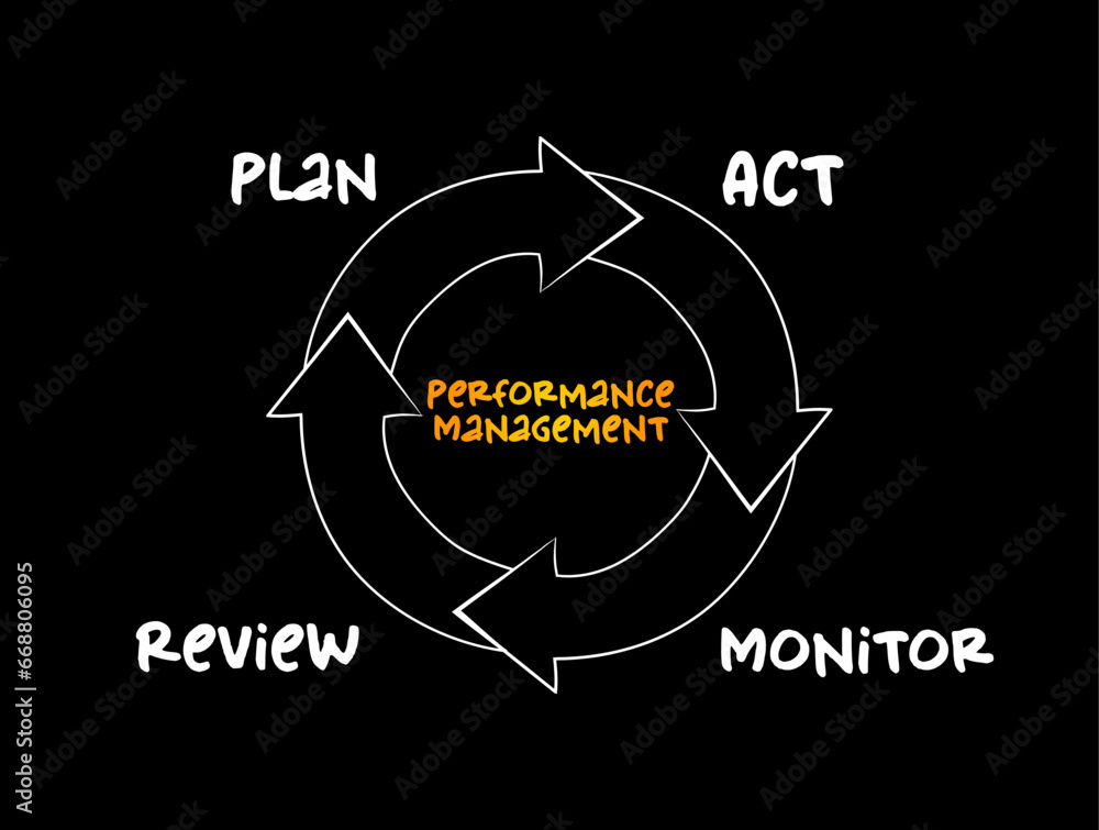 Poster performance management - process of ensuring that a set of activities and outputs meets an organizat