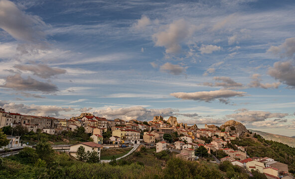 Pietrabbondante, Isernia, Molise. Panorama