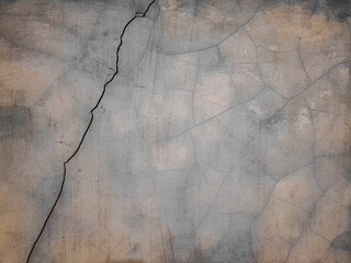 Concrete wall textured of rough and cracked with grey color.  Grunge background with copy space