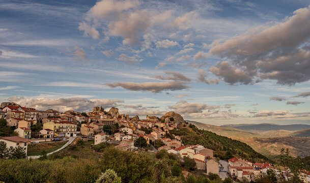 Pietrabbondante, Isernia, Molise. Panorama