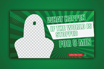 Modern Creative Youtube Thumbnail Design Template.