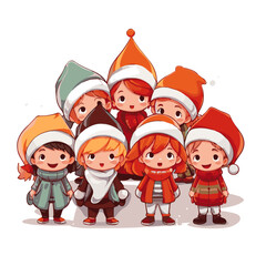 Group of children in Christmas costume