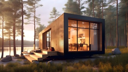Exterior view of tiny house