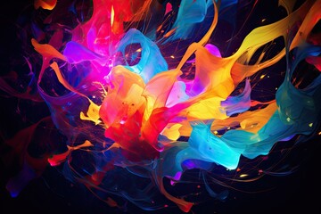 Abstract dream image using neon colors 