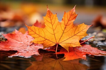 Beautiful Autumn Leaves In The Picture