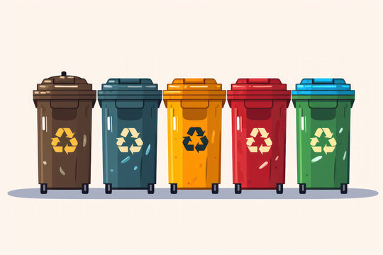 Recycling and waste sorting concept